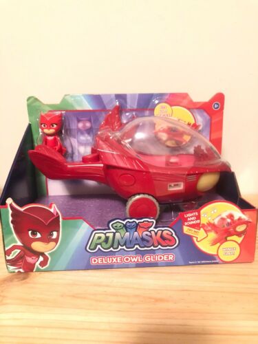 **NIB** PJ Masks Deluxe Owl Glider Vehicle Lights & Sounds With Owlette Figure