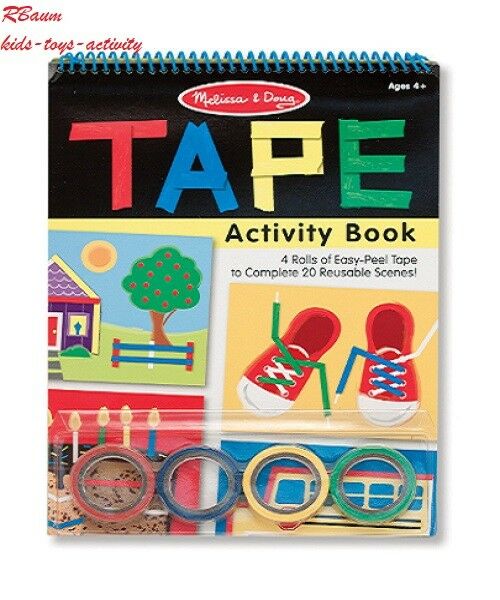 Tape Spiral Binding Activity Book Children Kids Toys Rolls Peel Reusable Crafts