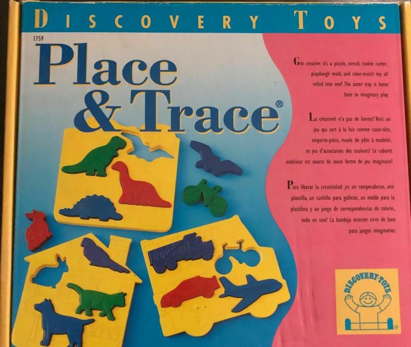 Discovery Toys Place and Trace Art Toy Tracing Tool Puzzle Play Figures