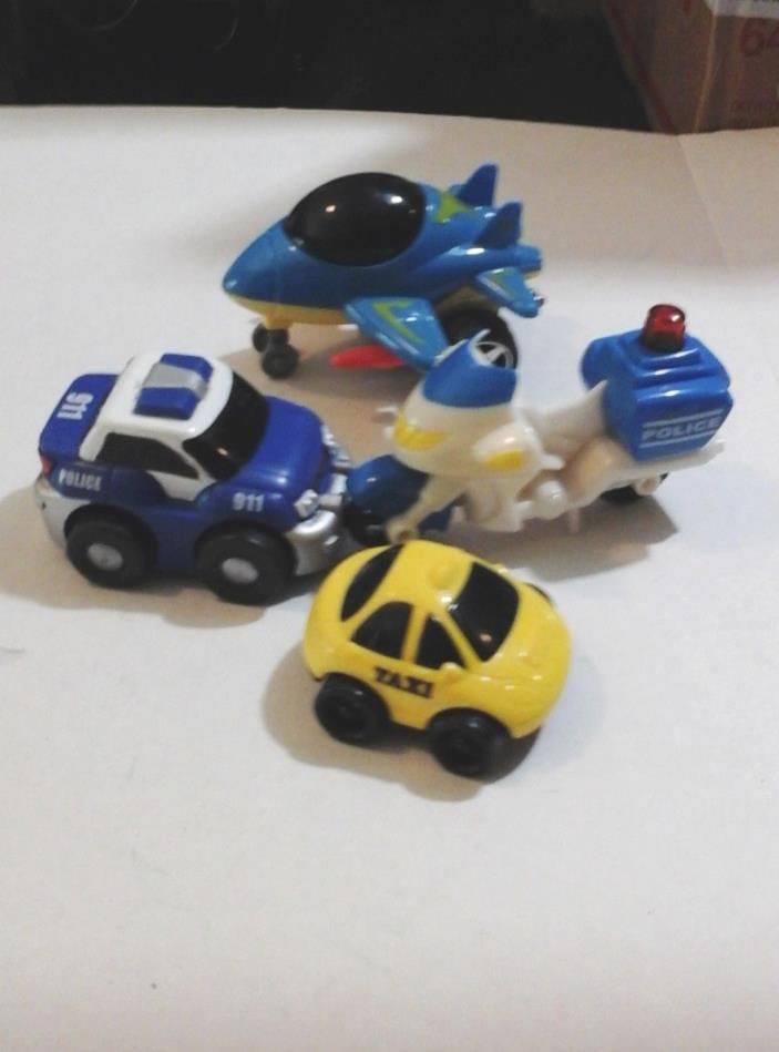 CITY VEHICLES Chunky Style Jet Airplane, Taxi Cab + Police Vehicle SERVICE CARS
