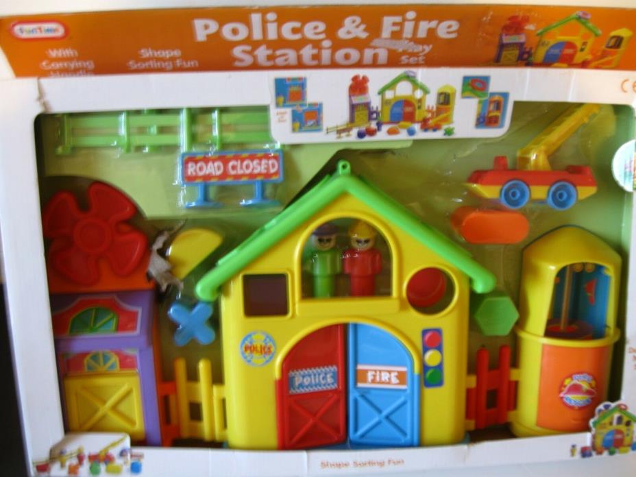 Fun Time Police and Fire Station Play Set