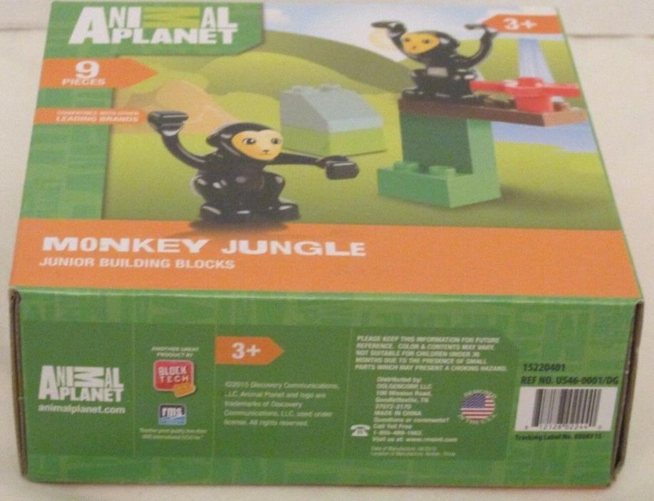 Animal Planet Monkey Jungle 9 Piece Junior Building Blocks Set (GM1)