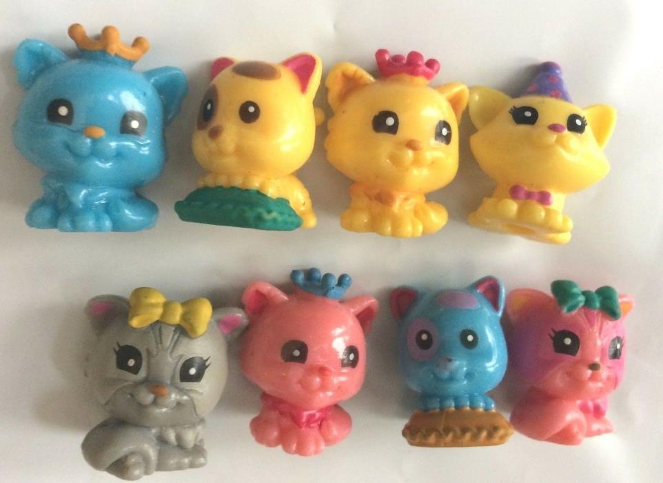 8 Squinkies Squinky Animals  Princess Kitty Cats toys toy lot