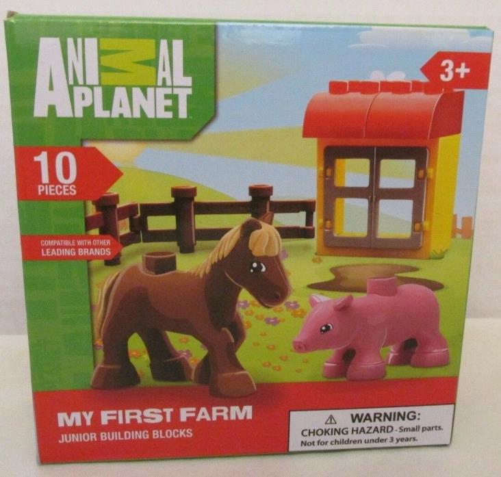 Animal Planet My First Farm 10 Piece Junior Building Blocks Set (GM1)