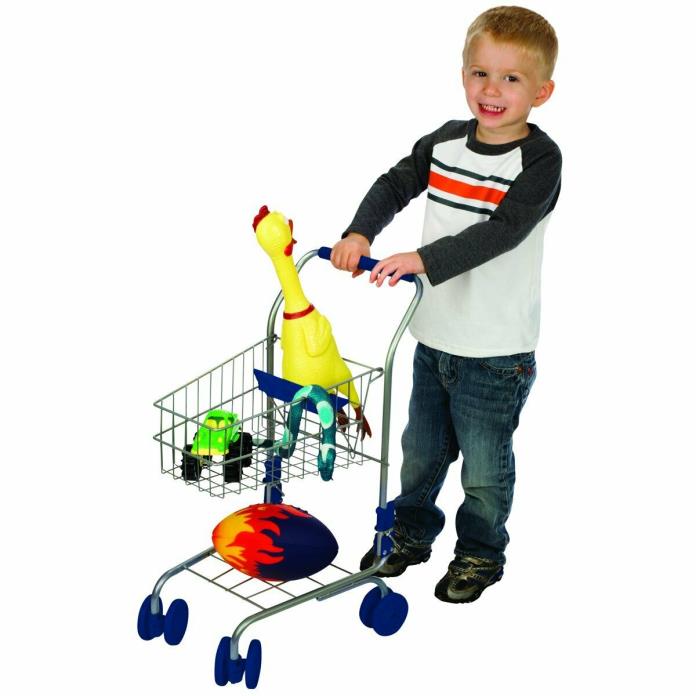 Shopping Cart For Kids With Wheels Toddler Mini Toy Grocery Pretend Play Trolley