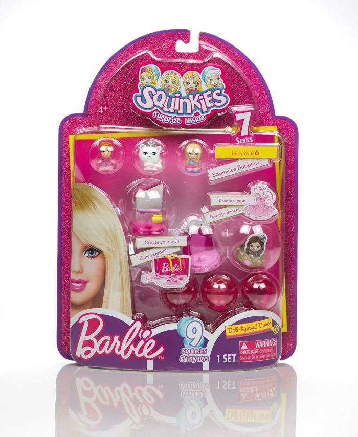 Squinkies Surprize Series 7, Barbie 9 squinkies & tiny toys Doll lightful Dance