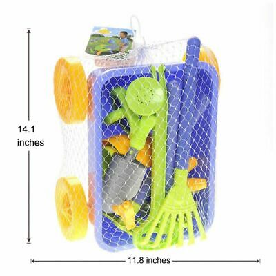 Garden Wagon & Tools Toy Set for Kids with 8 Gardening Tools