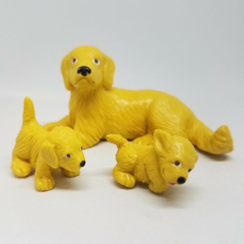 Vintage Puppy In My Pocket Yellow Labrador Retriever Puppies MEG 90s Golden Lab