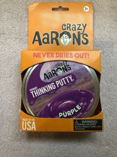 Crazy Aarons Primary Purple Thinking Putty 4 Inch Tin 3.2 Ounces