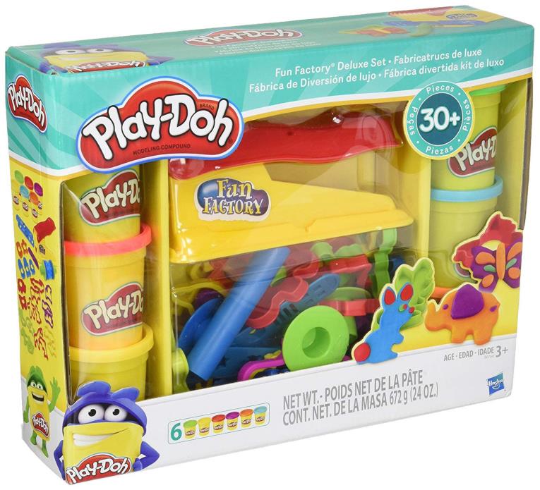 Play-Doh Fun Factory Deluxe Modeling Compound Play Set Kids Children Toy 6 Cans