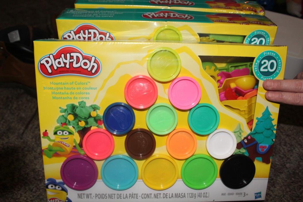 Play Doh Mountain of Colors Set Modeling Compound Kids Playset w/ Tools Ages 3+