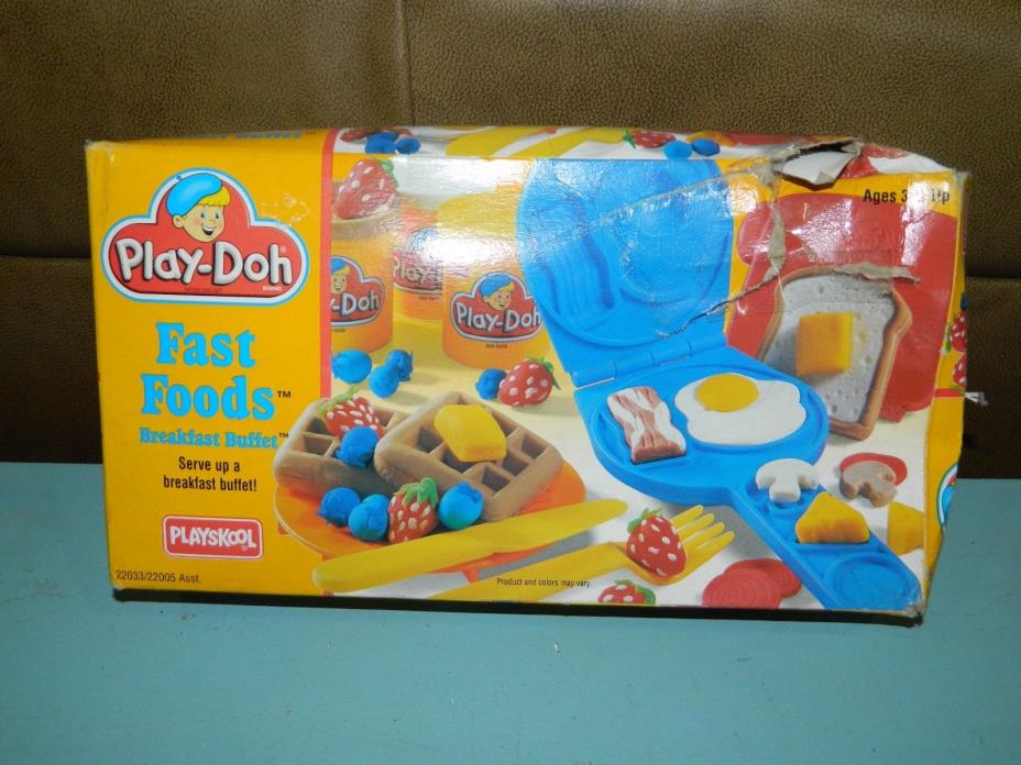 Vintage 1997 Play-Doh Fast Foods Breakfast Buffet 22033/22005 Rare