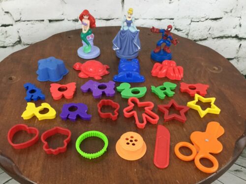 Play Doh Cutters Lot And Impression Stamps Disney Princess Spiderman