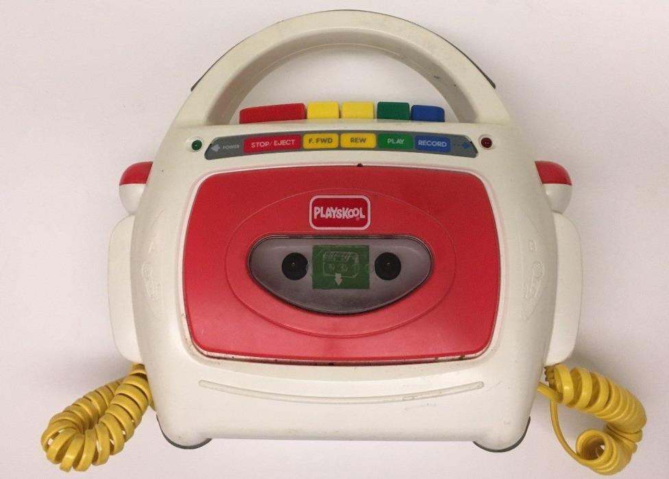 Playskool 90's Sing A Long Cassette Tape Recorder Dual Microphones PS-455