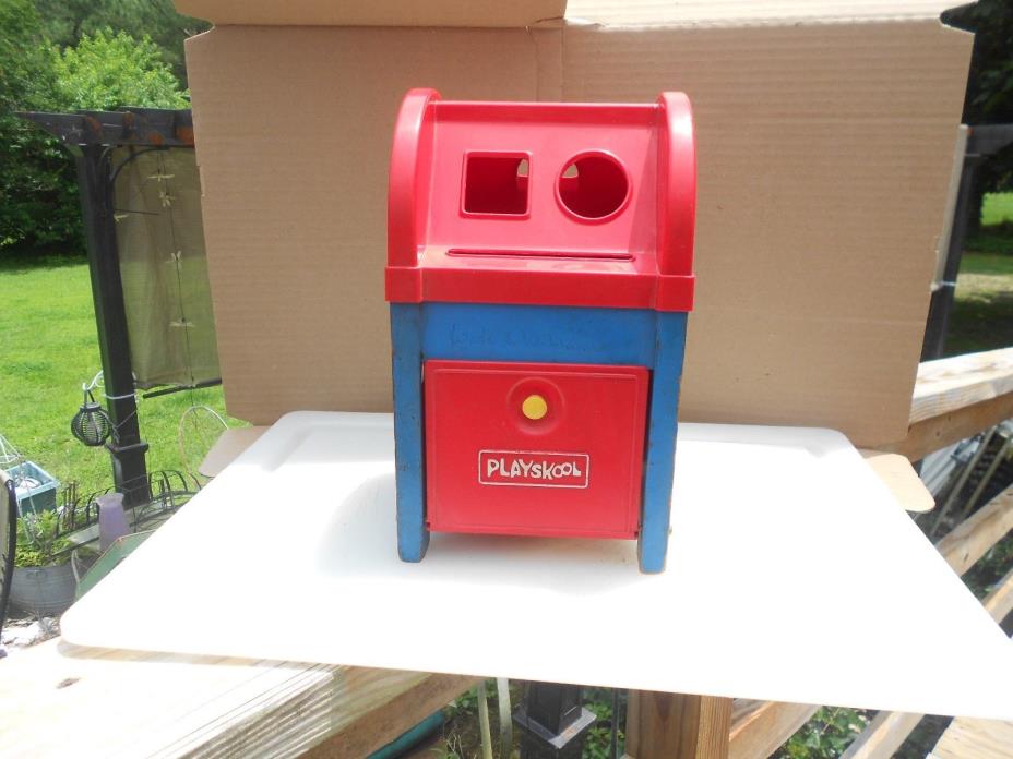 PLAYSKOOL  POSTAL STATION MAIL BOX WITH THREE BLOCKS