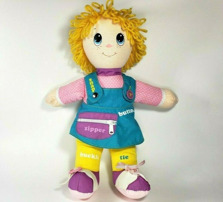 Vintage 1985 Playskool Dressy Bessy Doll Plush Girl Clown 454 Learn to Dress Toy
