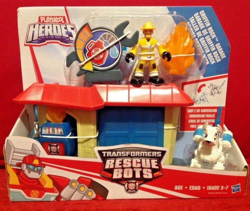 Playskool Heroes Transformers Rescue Bots Griffin Rock Garage MIP