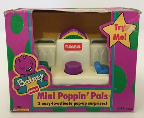1992 Playskool Barney Mini Poppin Pals Baby Toy Baby Bop In Original Box Vintage