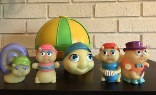 1985 Hasbro Glo Turtle & 4 Glo Friends Glo Worms Lot