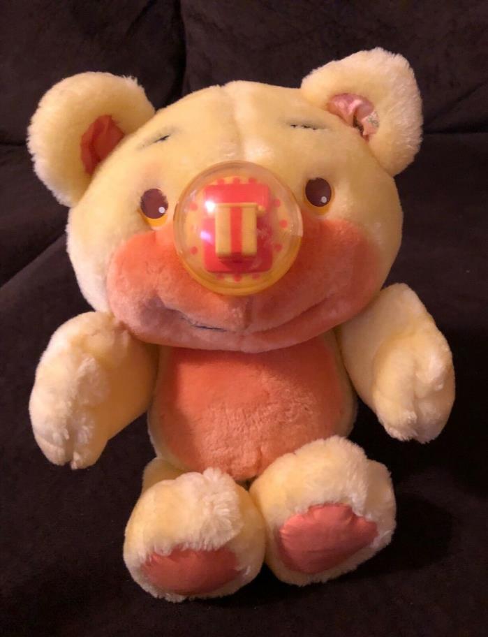 Vintage Yellow Nosy Bear 1987 Playskool Jack In The Box Plush Bear