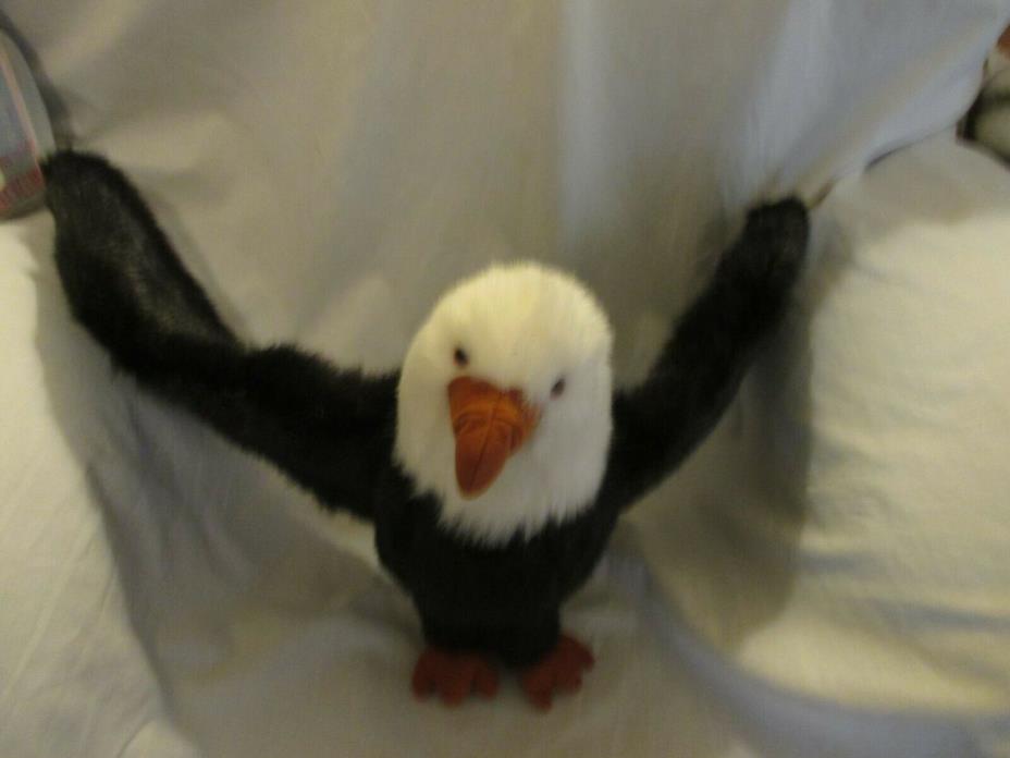 Plush Bald Eagle Puppet with Wings that Flap Folkmanis 28