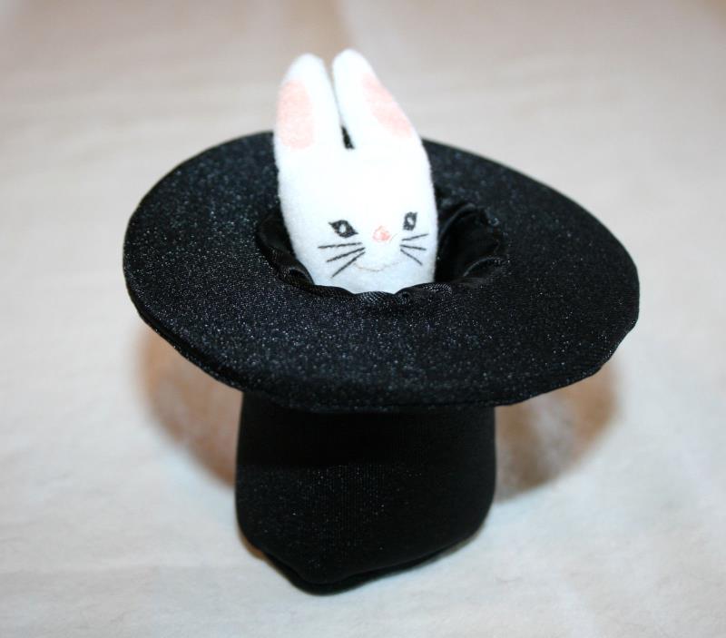 Folkmanis - Mini Rabbit in a Hat Finger Puppet