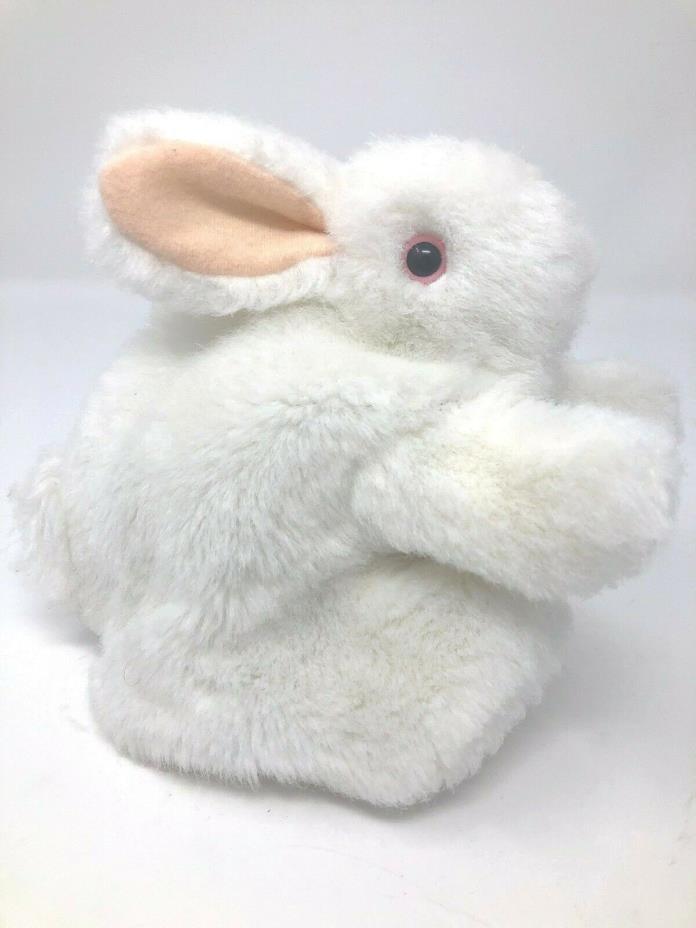 Folkmanis White Bunny Rabbit Hand Puppet Plush 7