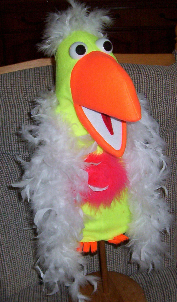 Black light Ventriloquist Bird Puppet-ministry,Education-Entertainment NEW