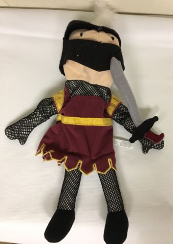 Pottery Barn Kids Knight Hand Puppet Armour Sword Medieval Theater Play Plush