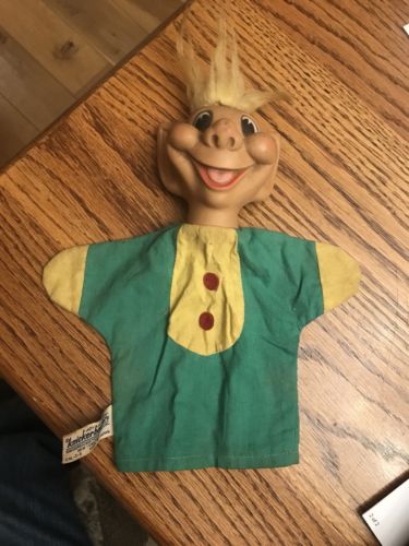 Vintage 1964 Knickerbocker Terry Troll doll toy hand puppet made in Japan
