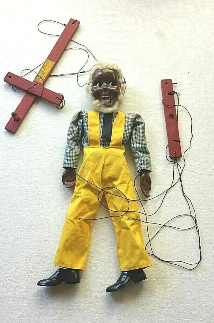 Vintage Hazelle Marionette Puppet #310 Uncle Remus Wood Cloth Talking 15