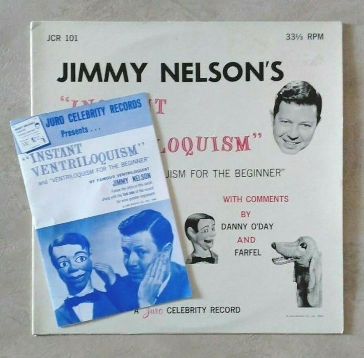 Learn Ventriloquism Jimmy Nelson Vinyl Record Album Booklet Danny O'Day Puppets