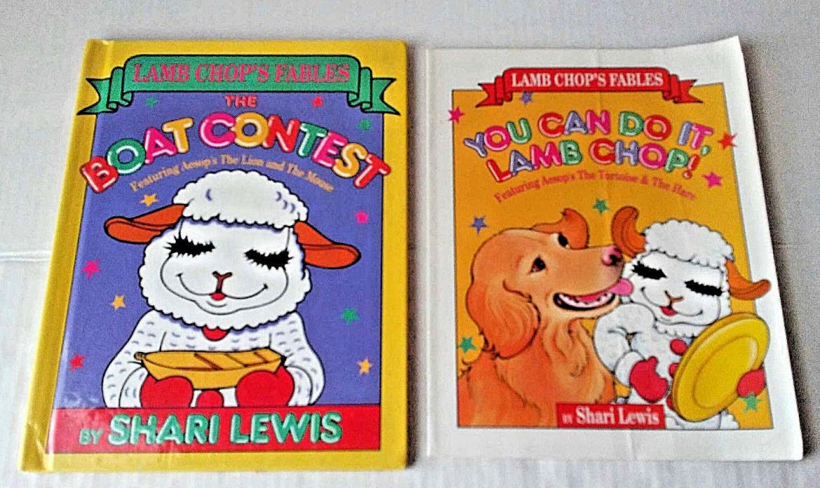 Lamb Chop Vintage Lot Shari Lewis Lamb Chop's Fables Books Lot of 2