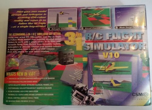 3 in 1 R/C Flight Simulator V10 CSM VTG 1998 NOS Sealed RARE VHTF England