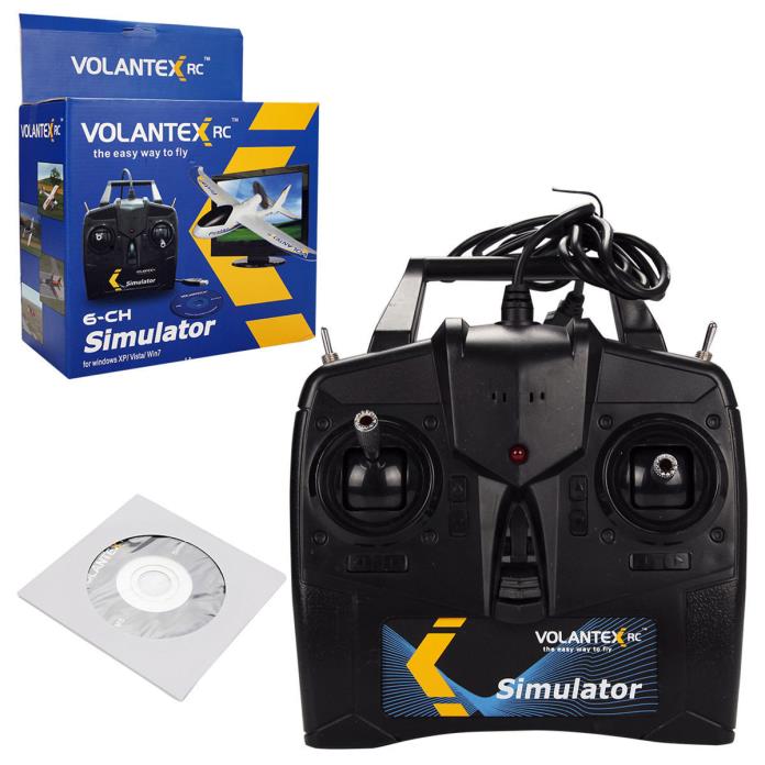 Volantex 6CH Flight Simulator Fly Game For RC Airplane Helicopter w/USB & Disk