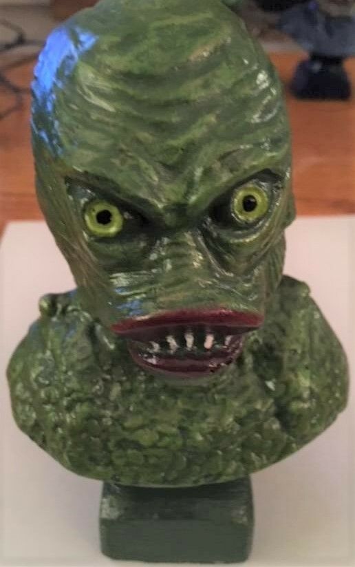 Rapko Creature from the Black Lagoon expertly painted plaster bust