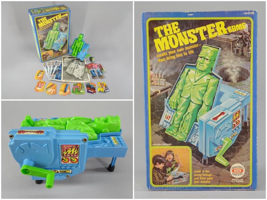 The Monster Game from IDEAL No. 202-6, 1977 Complete Frankenstein Lab, Excellent