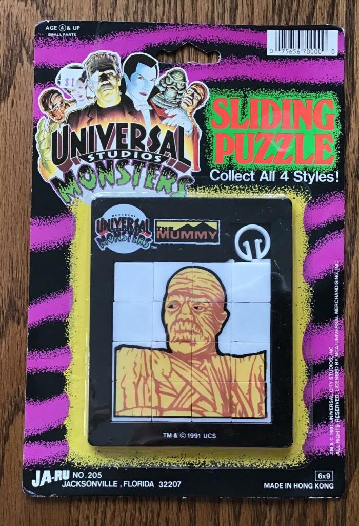 Vtg Universal Studios Monsters Sliding Puzzle MUMMY NEW!