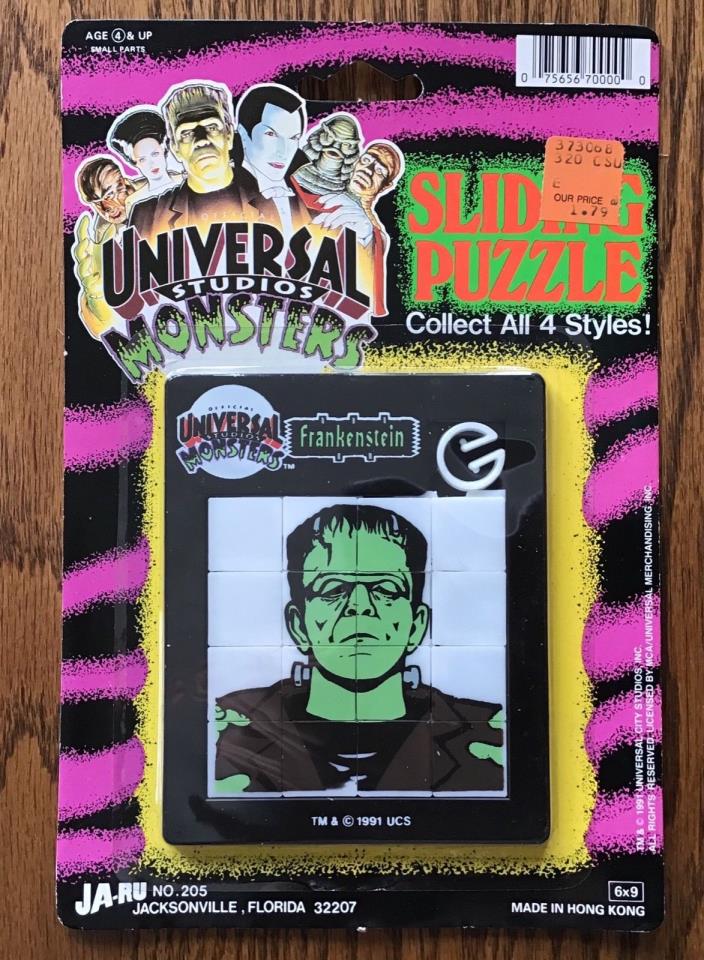 Vtg Universal Studios Monsters Sliding Puzzle FRANKENSTEIN NEW!