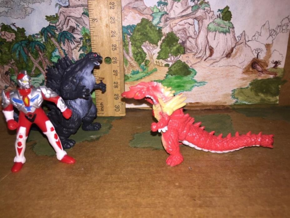 Gridman & Godzilla vs Flamelar toys set 1994