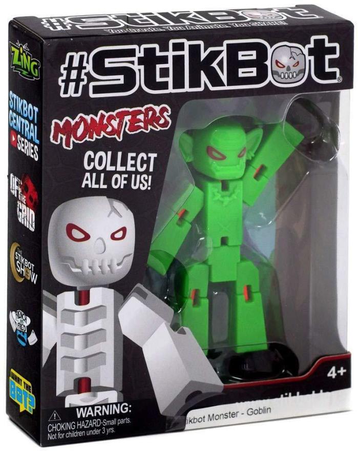 Stikbot Monsters *GOBLIN* Gray Scary Monster Figure Poseable 2018 New