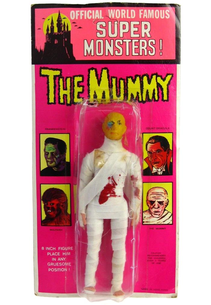 Vintage Azrak AHI Mego World Famous Super Monsters Mummy Mint on Kresge Card MOC