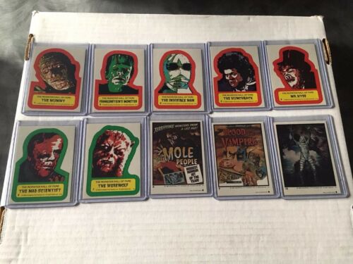 Creature Feature 1980 Monster Hall of Fame Sticker set of 22
