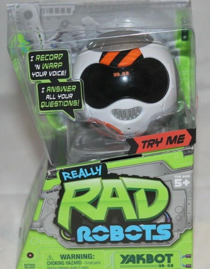 Moose Toys Really Rad Robots Yakbot - WHITE Yakbot YB-02 Your Chattin' Buddy!