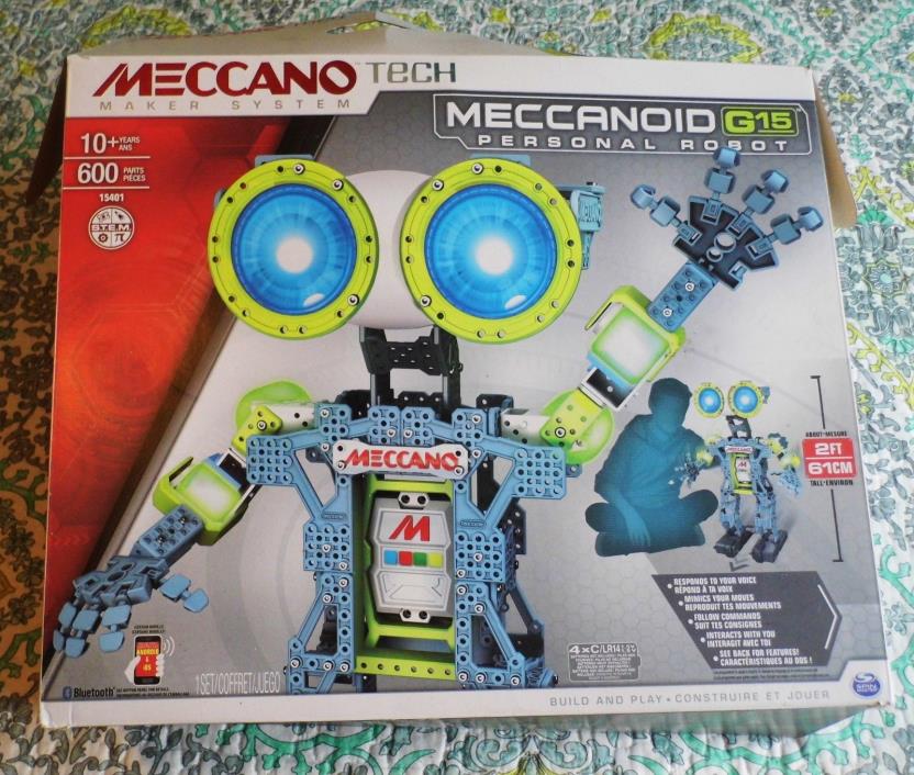 Meccano Tech Meccanoid G15 Personal Robot Partially Assembled 10+ 2Ft Tall