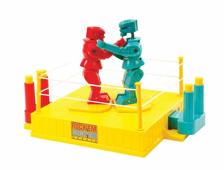 Rock 'Em Sock 'Em Robots Game Red Rocker & Blue Bomber Classic Boxing Match New