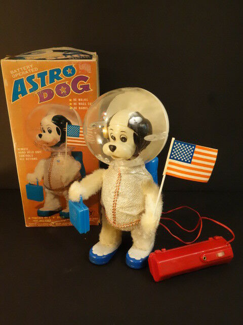 All Original YONEZAWA Astro Dog Snoopy Nasa Batt Op Mint + Box Japan 1969