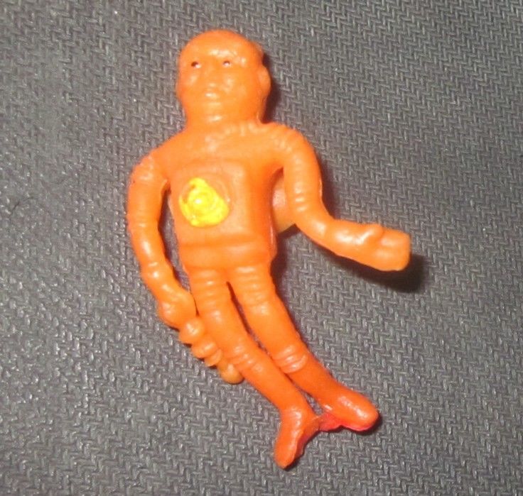 Rubber Jiggler Colorform Alien Outer Space Men Electron+ w/ Suction Cup