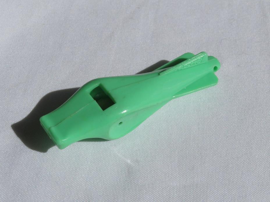 Green Rocket Space Toy Whistle USA 1940s ATOMIC AGE Trophy Products Hard plastic