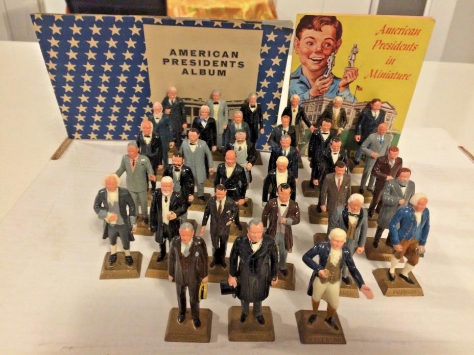33 Vintage 1960’s Marx Plastic Toys President Collection Figures Miniature